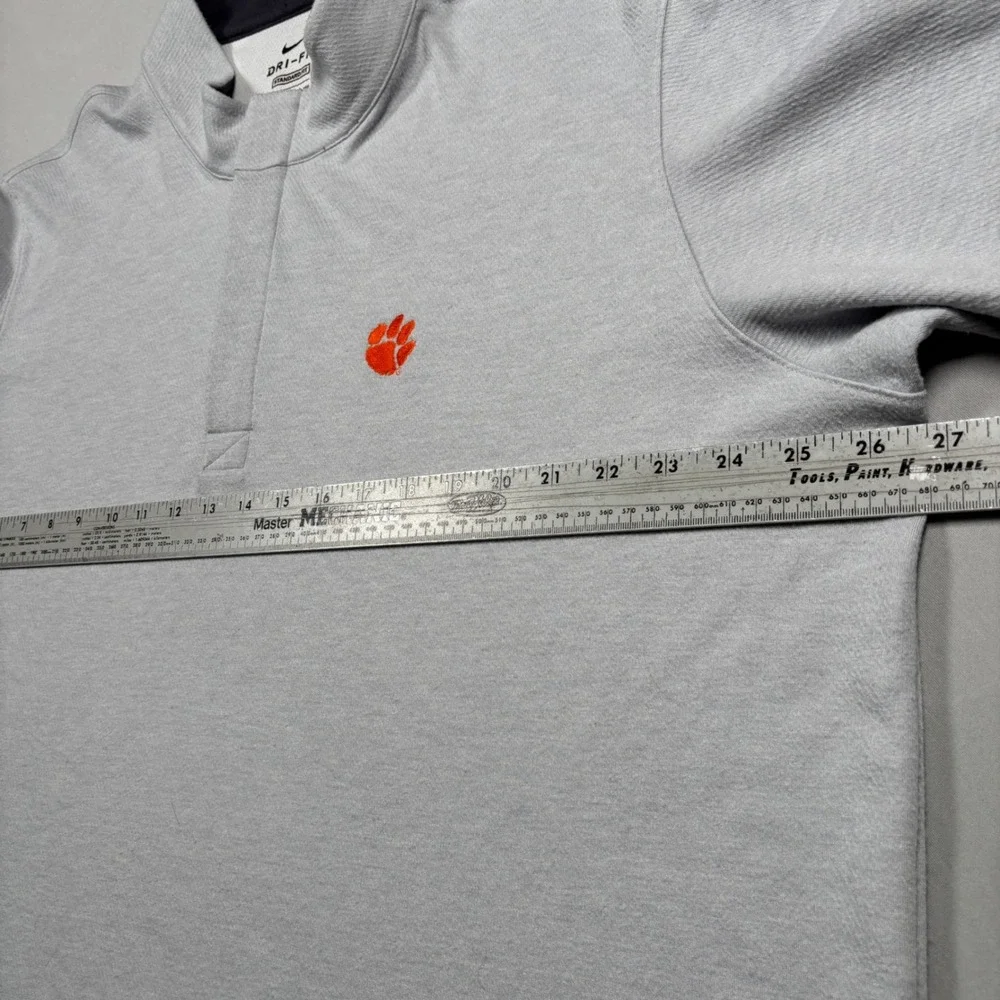 Nike Pullover Mens XXL‎ Grey Clemson Tigers Dri-FIT Quarter Zip BV0398-042